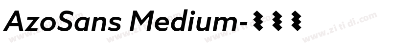 AzoSans Medium字体转换